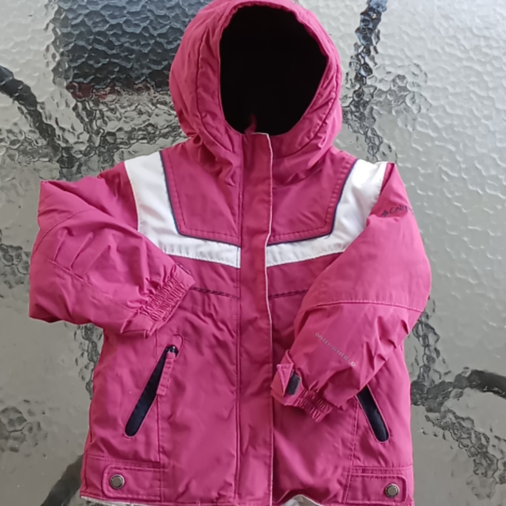 Columbia Pink and White Toddler Winter Snow Jacket